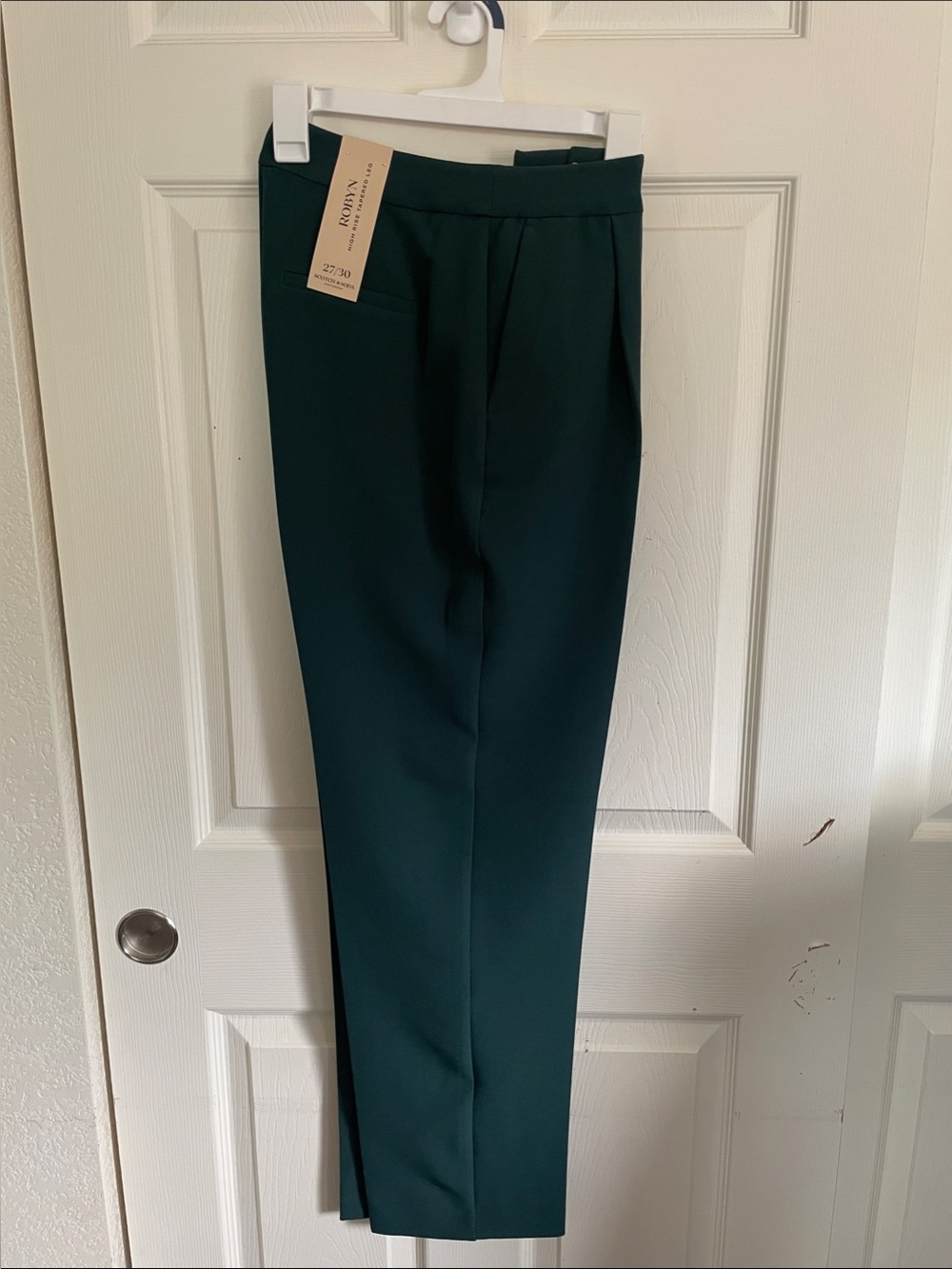 Scotch & Soda Robyn Relaxed High Rise Tapered Leg Pant (Cypress Green 27/30) NWT